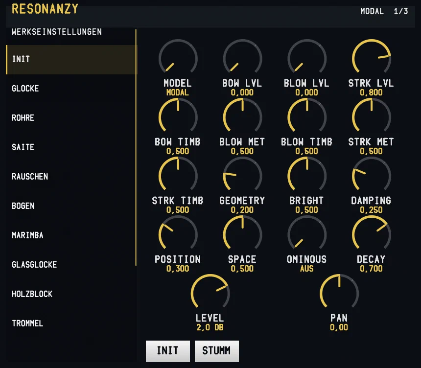 Oberfläche von Resonanzy